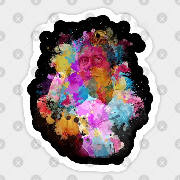 Anthony Bourdain - Watercolor Illustration Sticker by Punyaomyule